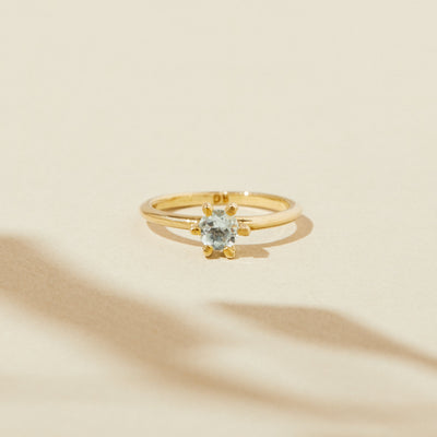 March Birthstone Ring with Aquamarine