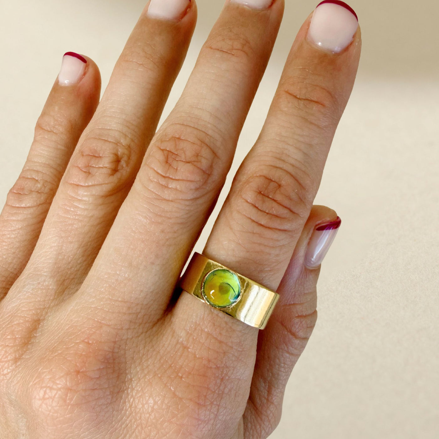 Cigar Band Mood Ring - Size 8 - SS01