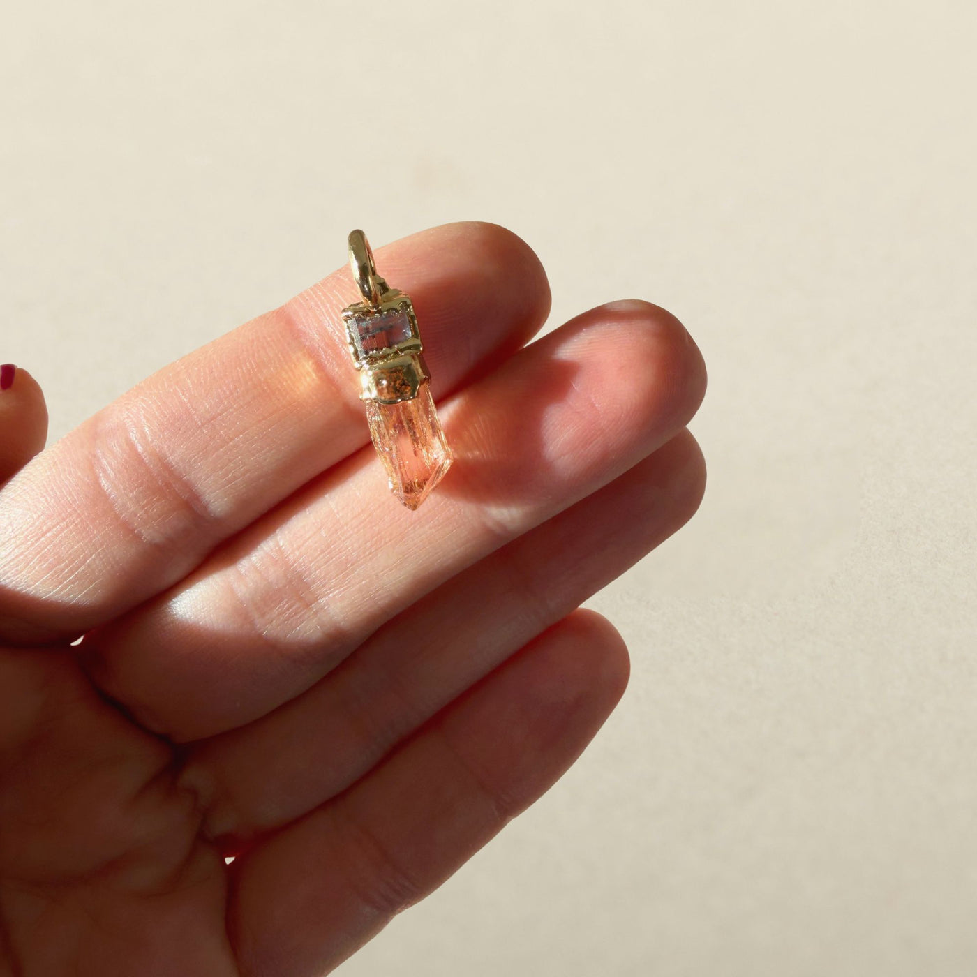 Imperial Topaz and Tourmaline Pendant SS01