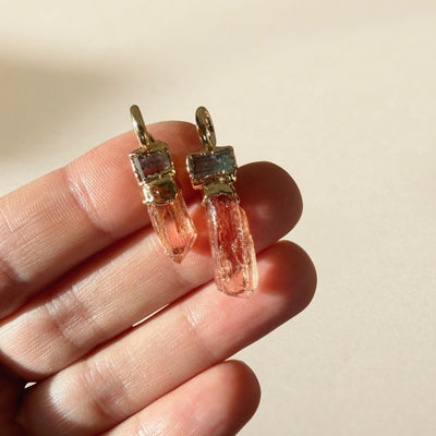 Imperial Topaz and Tourmaline Pendant SS01