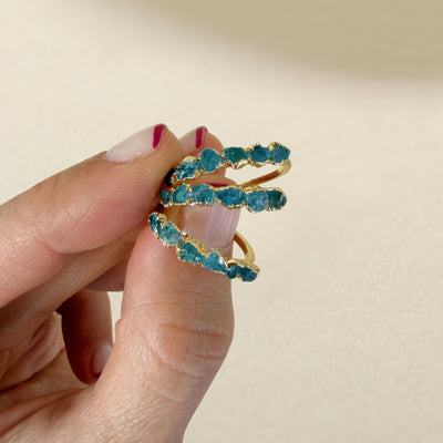 Aquamarine Whisper Ring - Multiple Sizes - SS01