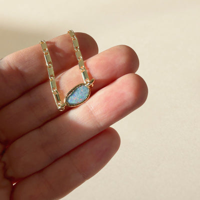 Opal Glow Petite Necklace SS01