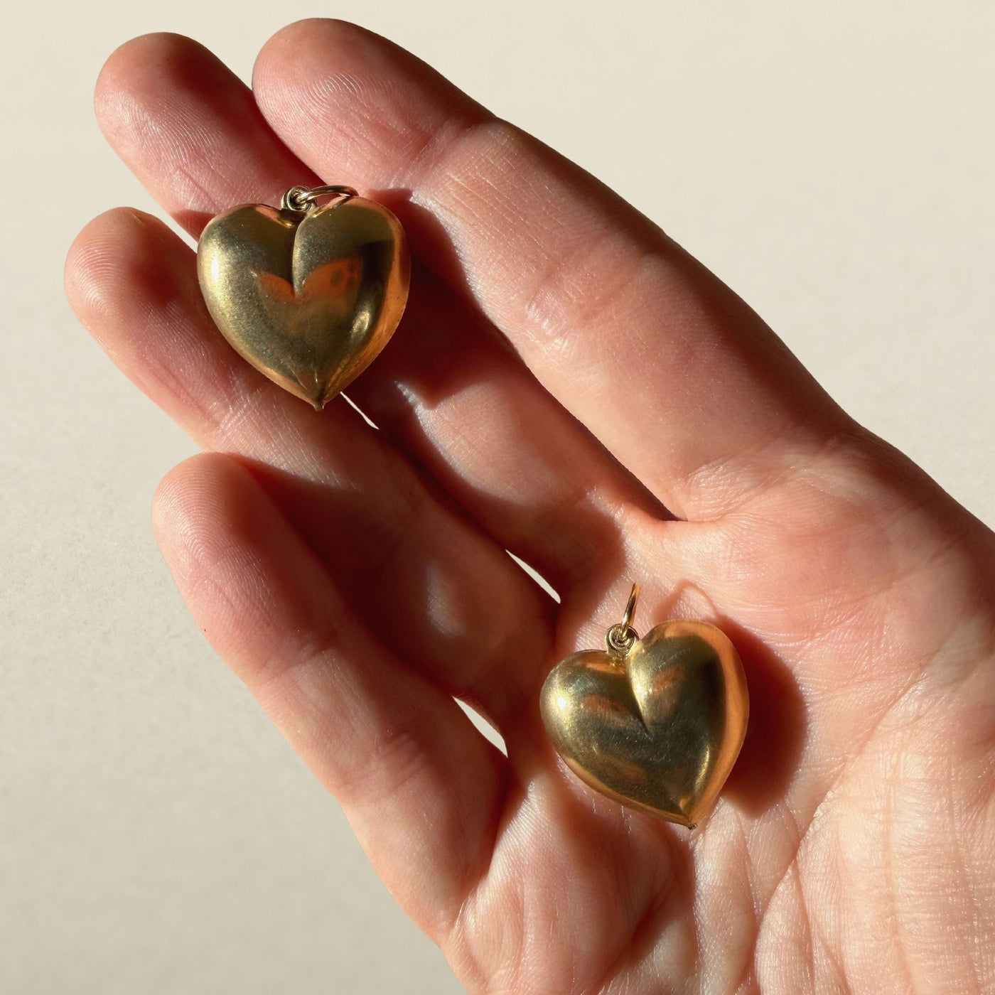 Vintage Puffy Heart Charm SS01