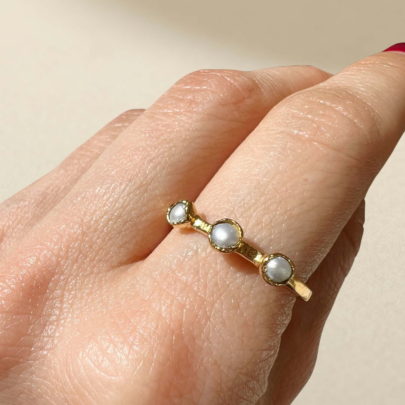 Dainty Pearl Ring - Size 9 - SS01