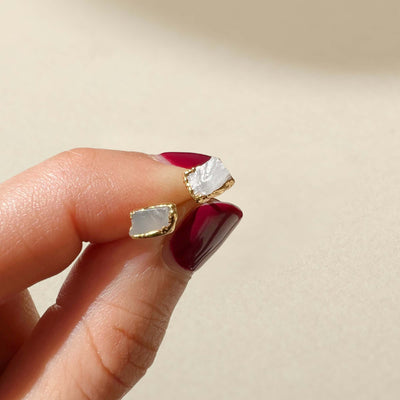 Snow Quartz Studs SS01