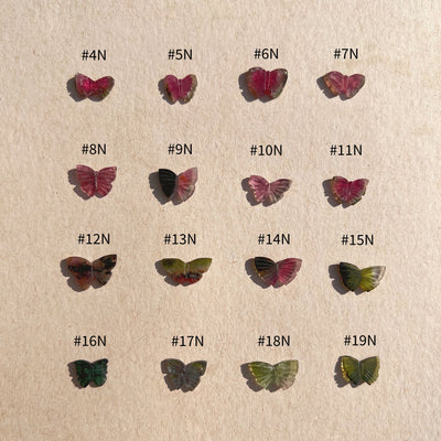 Watermelon Tourmaline Butterfly Ring