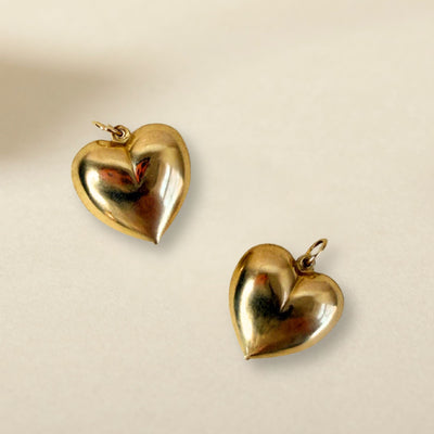 Vintage Puffy Heart Charm SS01