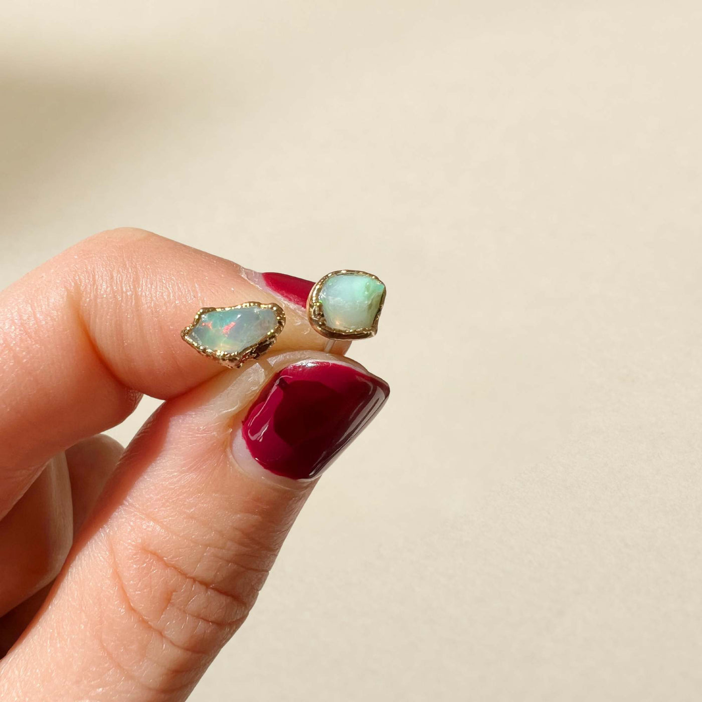 White Opal Studs SS01