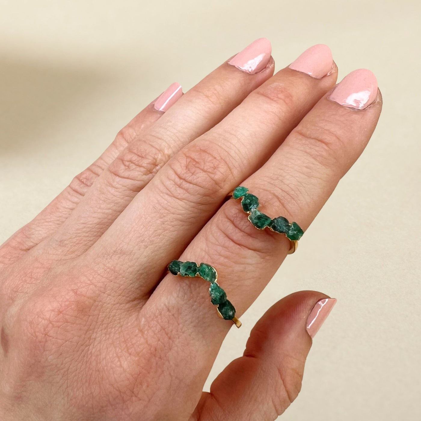 Emerald Curve Ring - Archive Collection