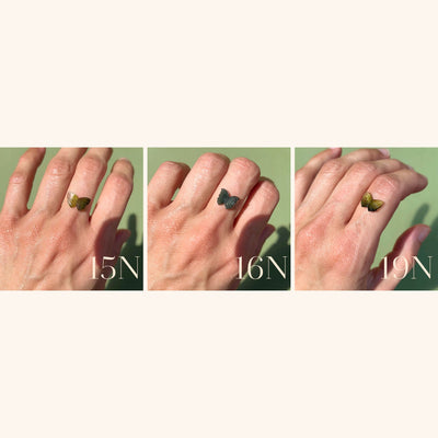 Watermelon Tourmaline Butterfly Ring