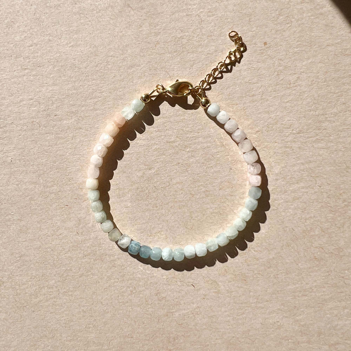 Rainbow Aquamarine Beaded Bracelet SS01