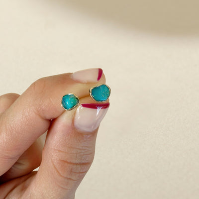 Blue Opal Studs SS01