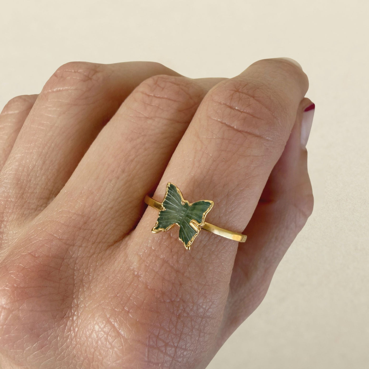 Blue Tourmaline Butterfly Ring - Size 8 - SS01