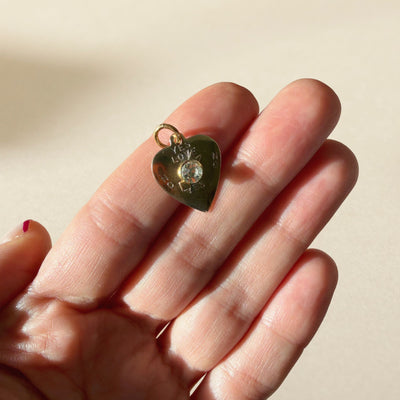 Vintage Heart Spinner Charm SS01