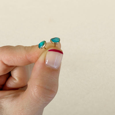 Blue Opal Studs SS01