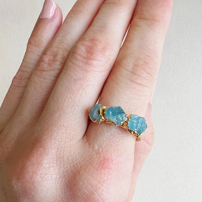 Aquamarine Ring - Size 7.5 SS01