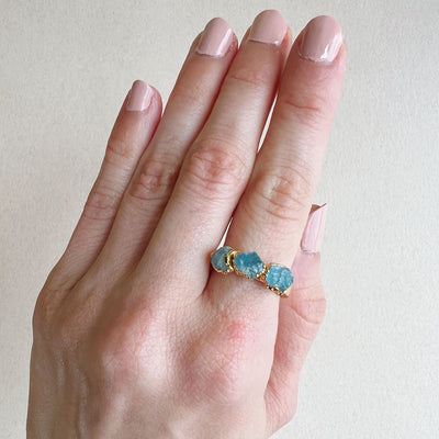 Aquamarine Ring - Size 7.5 SS01