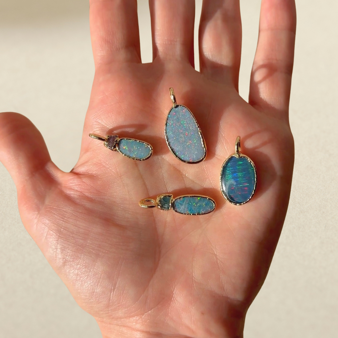 Midnight Fire Opal Pendant SS01