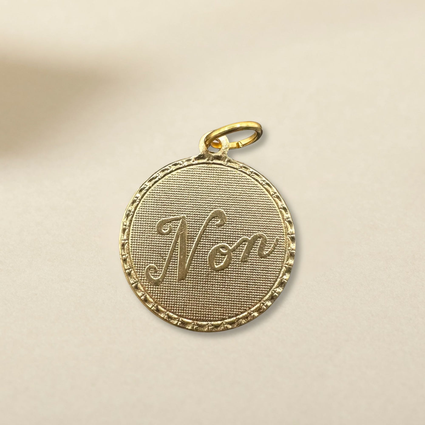 Vintage “Non” Brass Pendant SS01