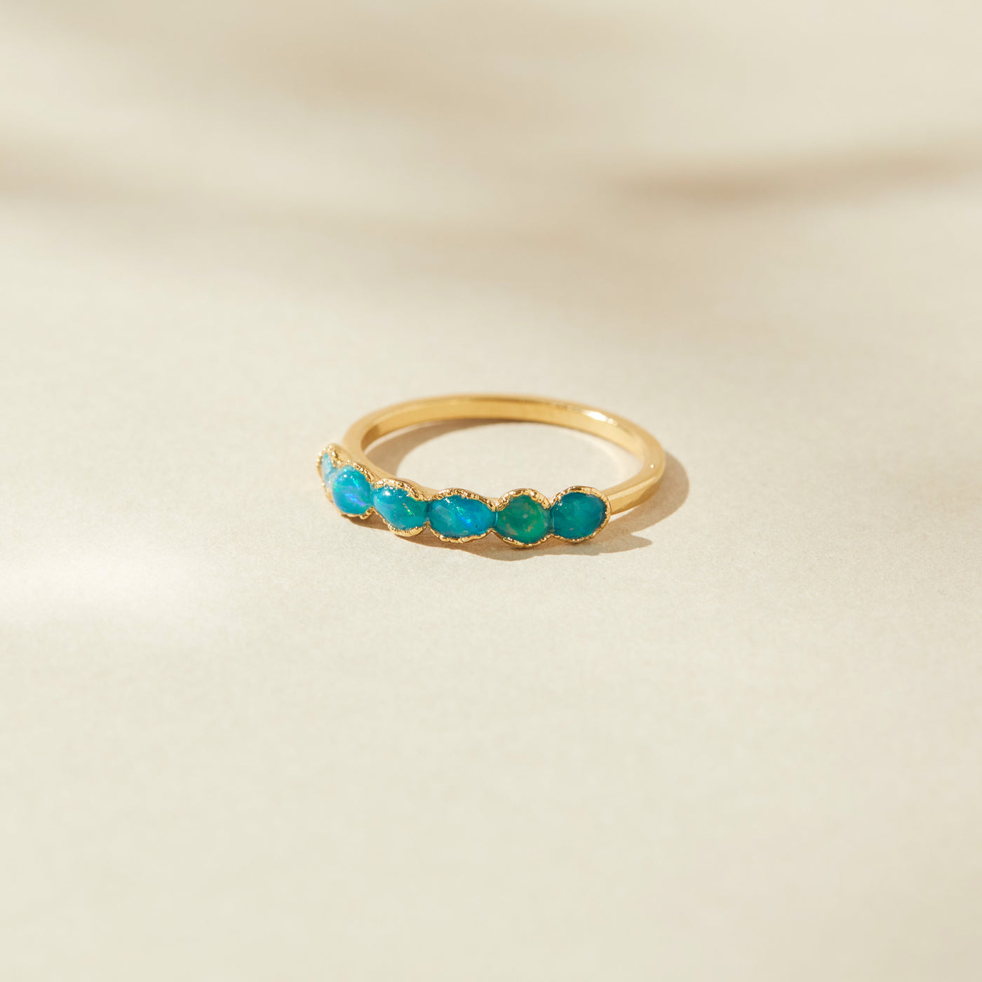 Blue Opal Ring Multistone