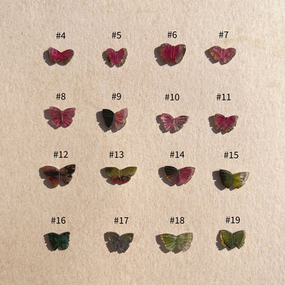 Watermelon Tourmaline Butterfly Necklace