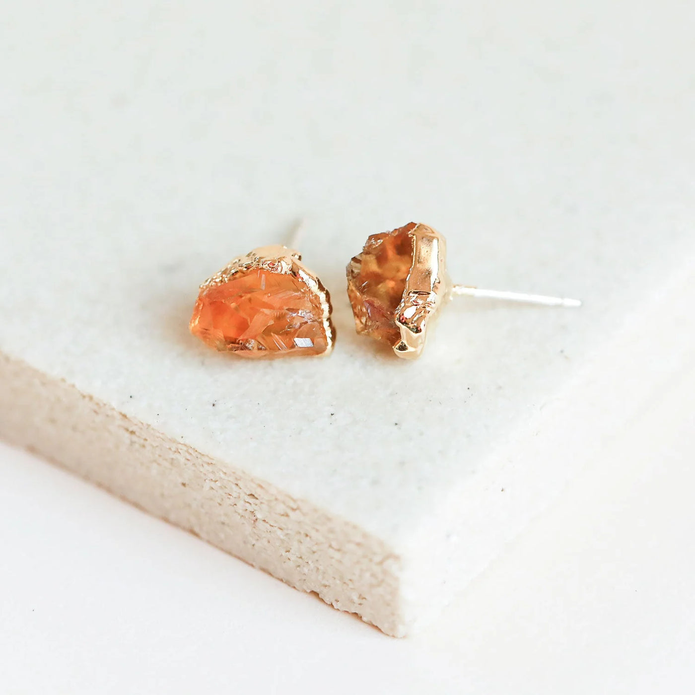 Citrine Studs - Archive Collection