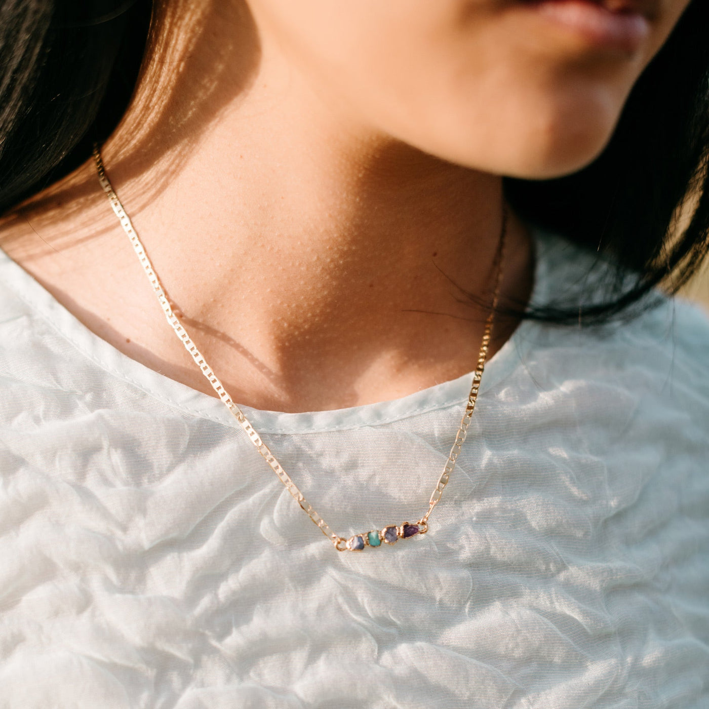 Custom Necklace with 4 Stones