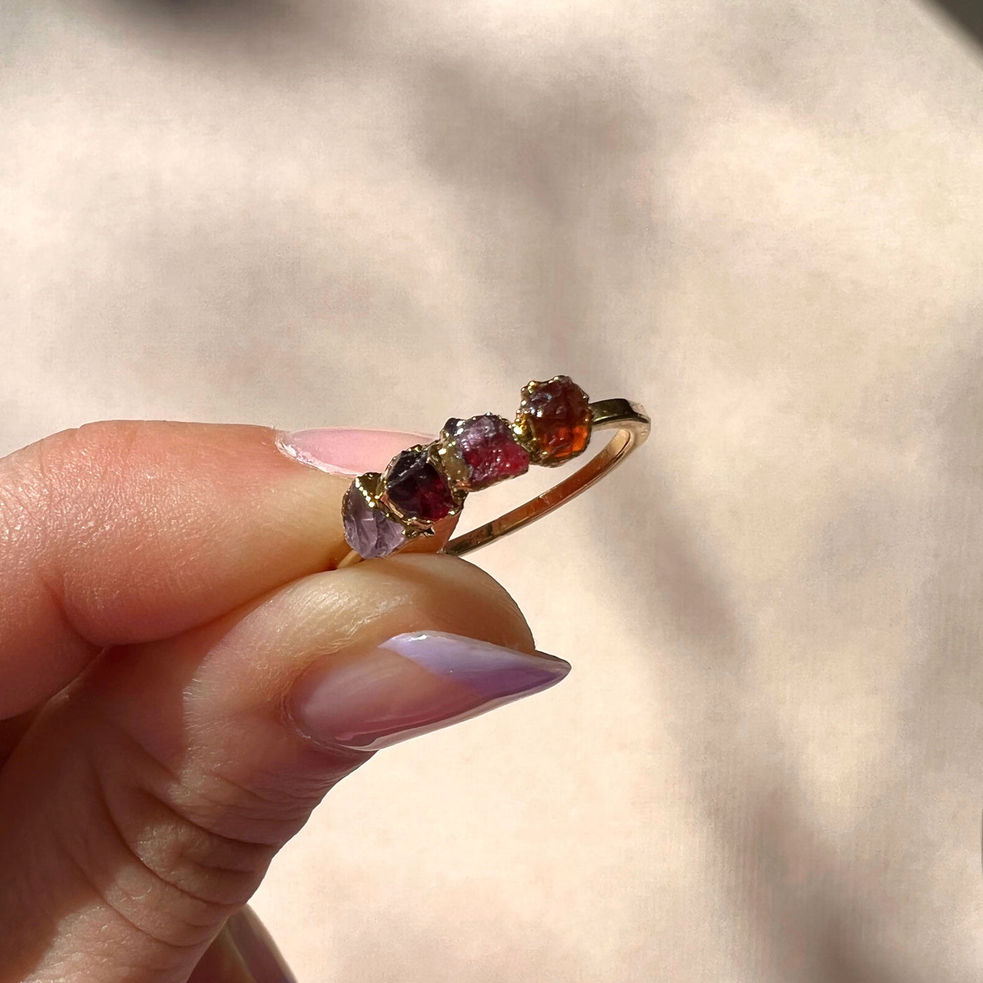 Berry Gemstone Ring - Size 7 - SS01