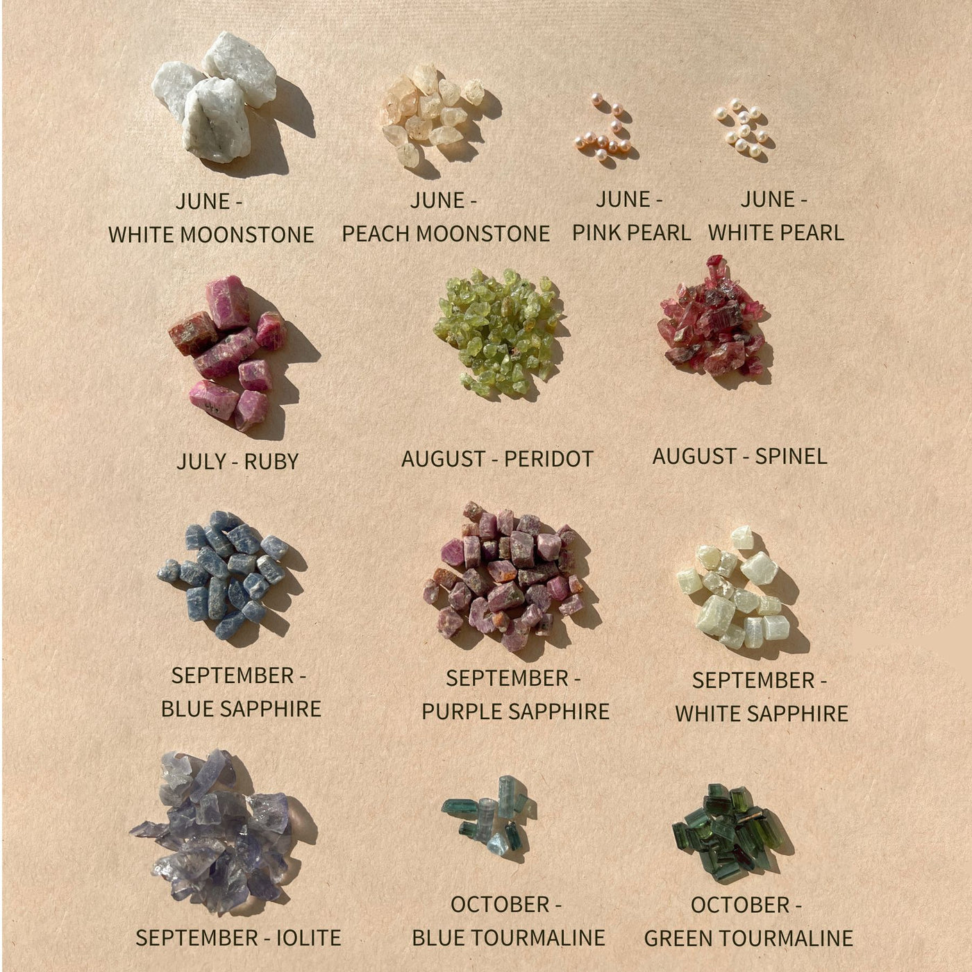 Raw Gemstone Options for Custom Design