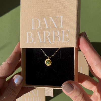 Peridot Coin Necklace