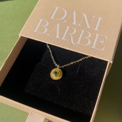 Peridot Coin Necklace