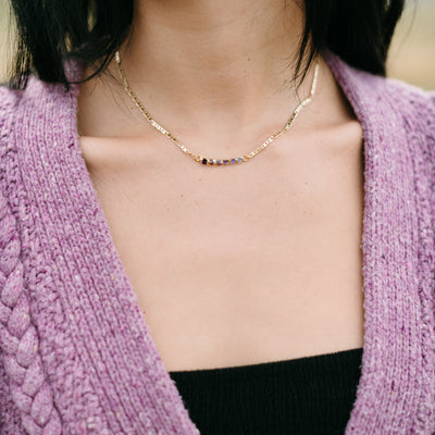 Purple Sapphire Birthstone Necklace