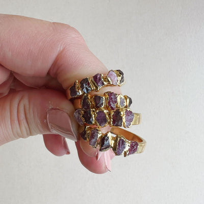 Ruby Garnet Spinel Ring - Multiple Sizes SS01