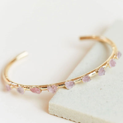 Rose Quartz Whisper Cuff - Archive Collection