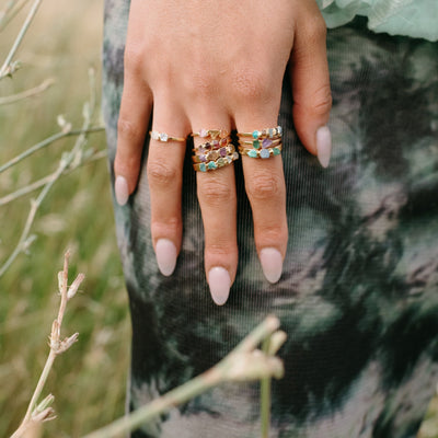 Raw Stone Rings Custom