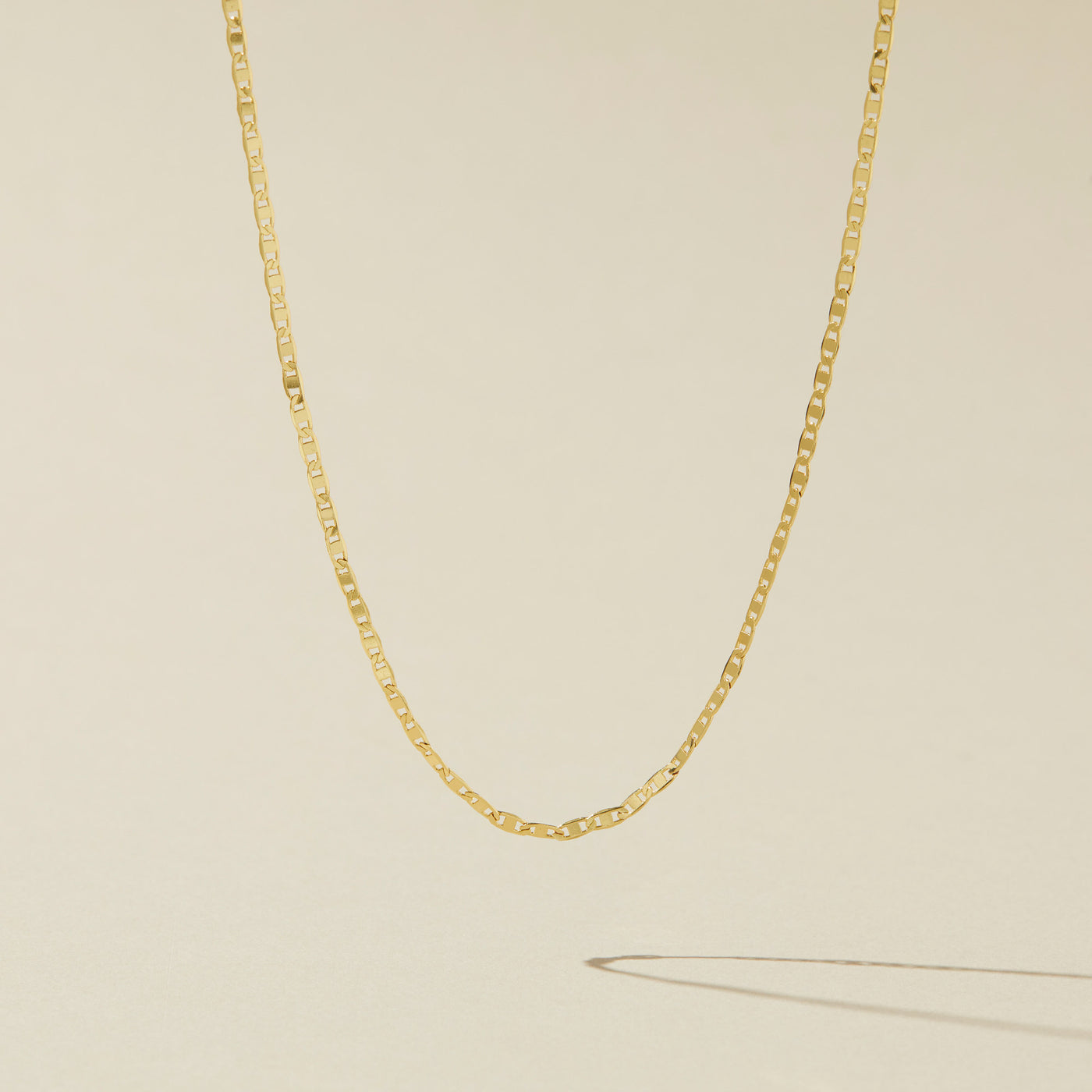 Sequin chain necklace gold fill
