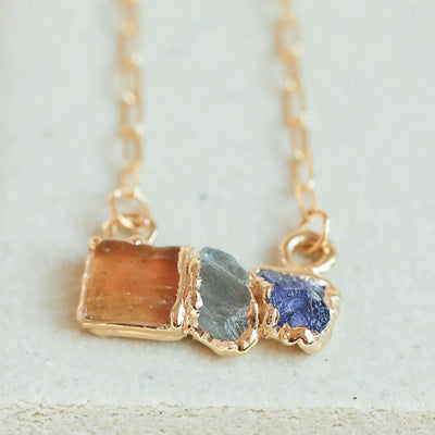 Topaz, Labradorite and Iolite Necklace - Archive Collection