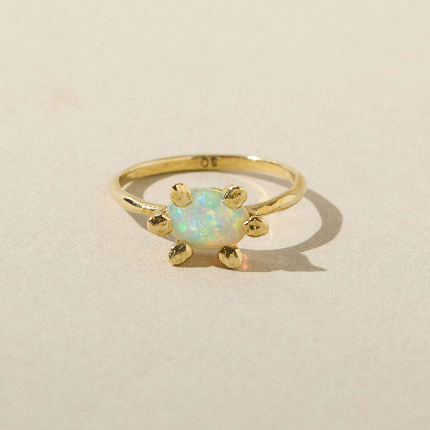 White Opal Ring