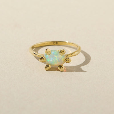 White Opal Ring