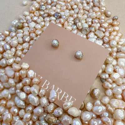 Pearl Studs in Pink, Peach, and White - Archive Collection