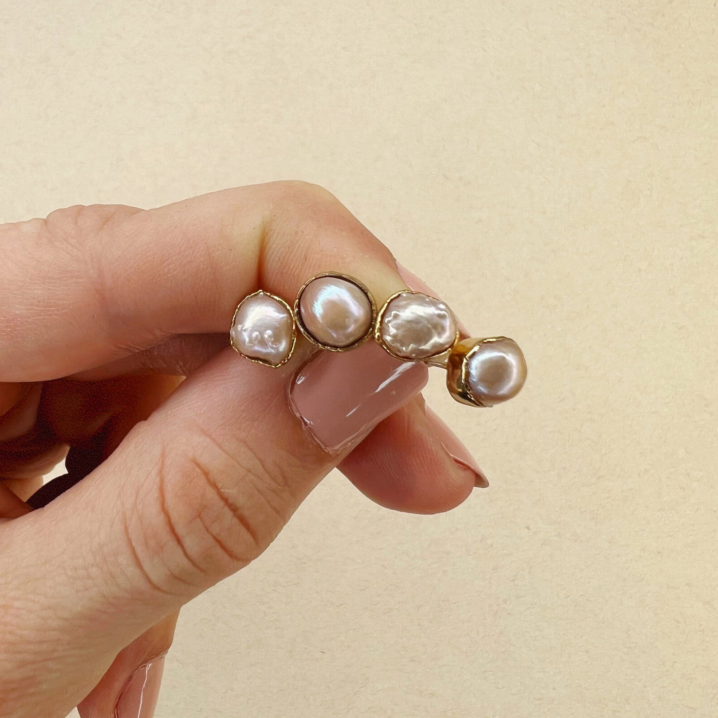 Pearl Studs in Pink, Peach, and White - Archive Collection