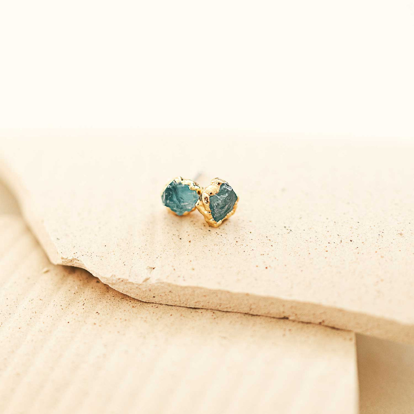 Aquamarine Tiny Studs - Archive Collection