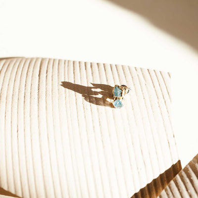 Aquamarine Tiny Studs - Archive Collection