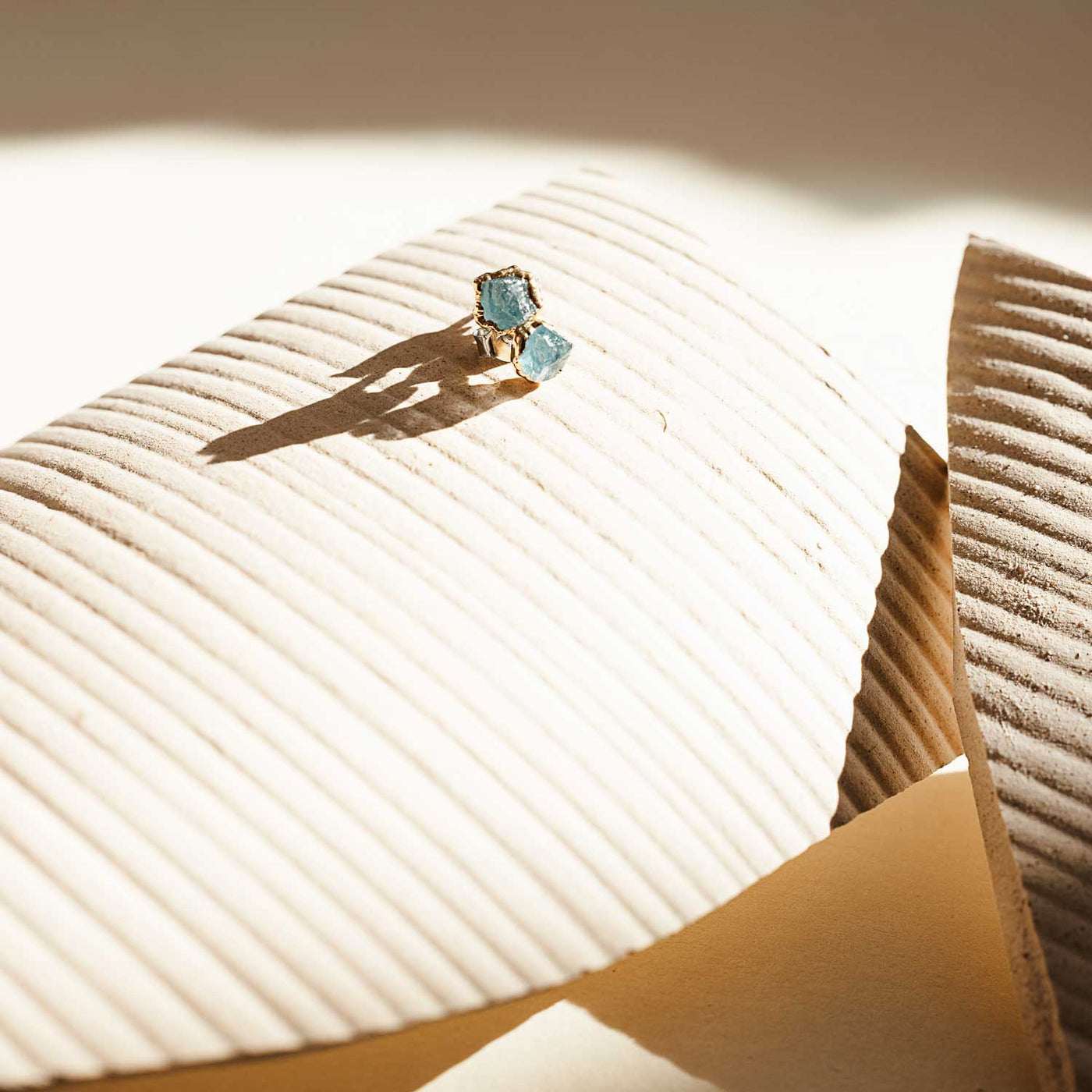 Aquamarine Tiny Studs - Archive Collection