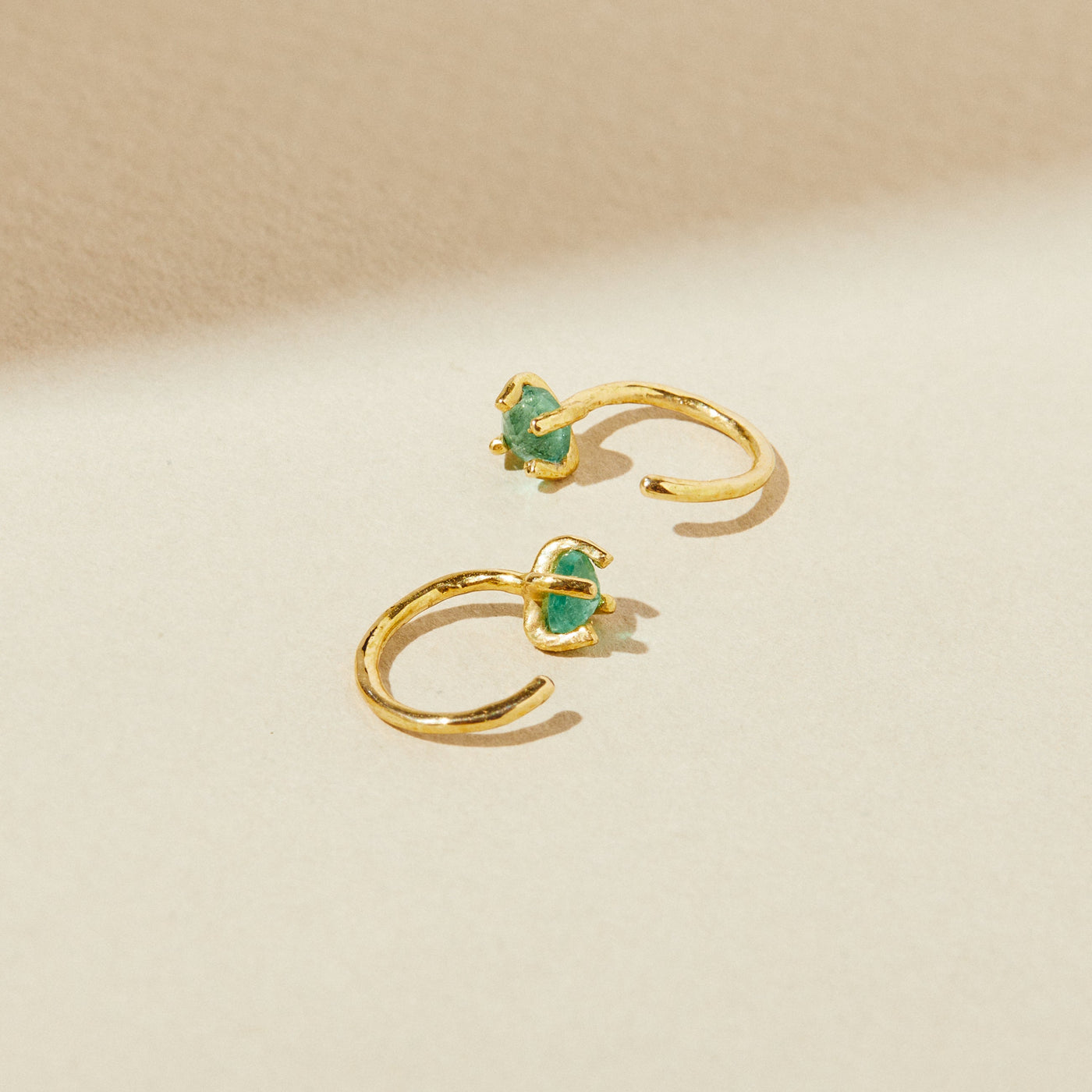 Emerald Hugger Earrings