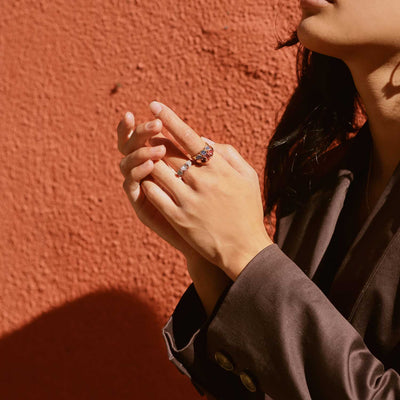 Garnet Stacking Ring - Archive Collection