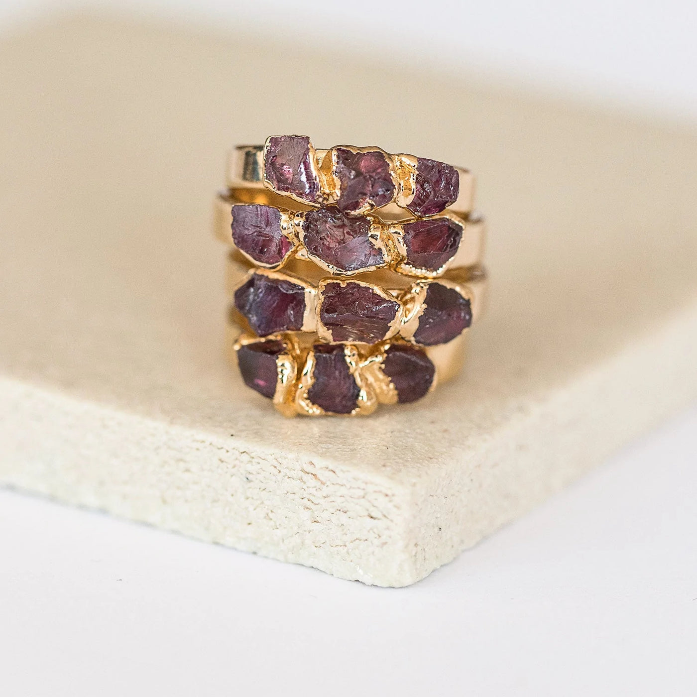 Garnet Stacking Ring - Archive Collection