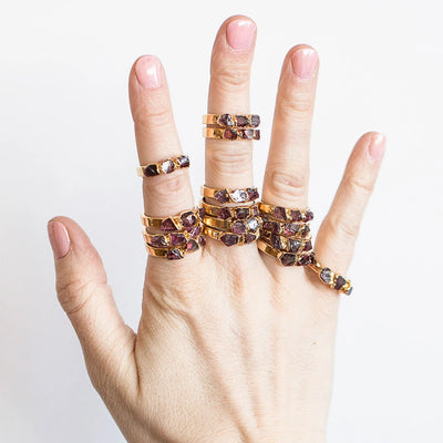 Garnet Stacking Ring - Archive Collection