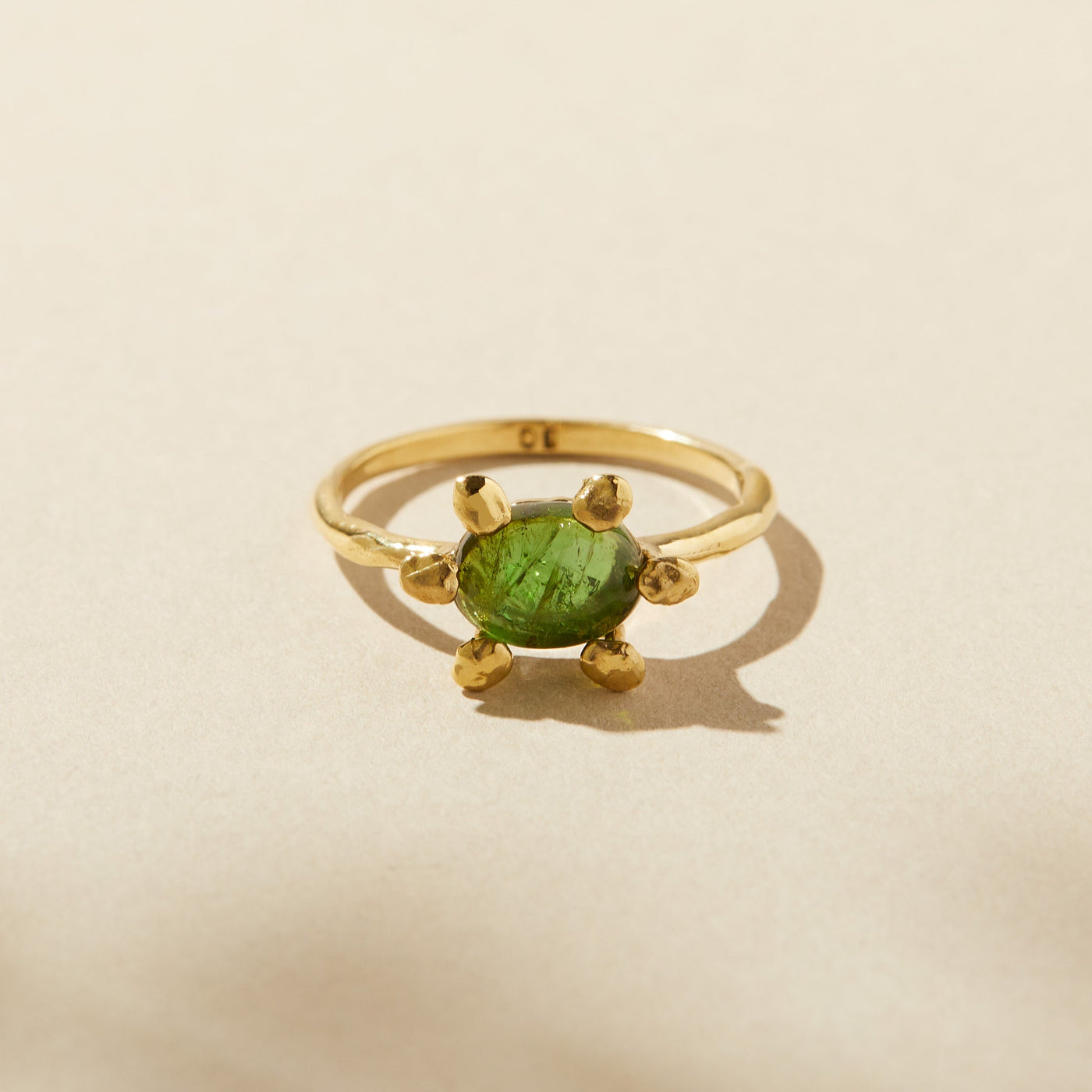 Aster Ring with Green Tourmaline
