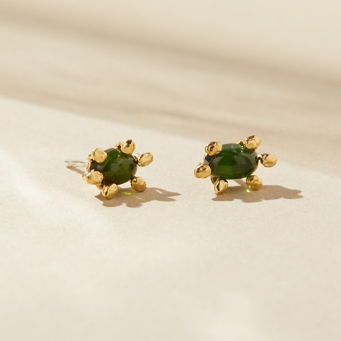 Aster Earrings with Green Tourmaline